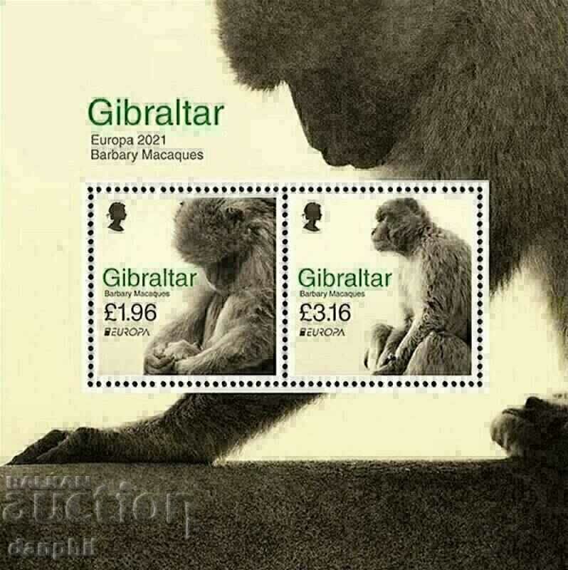 Гибралтар 2021 Европа CEПT (**) Блок чист, неклеймован