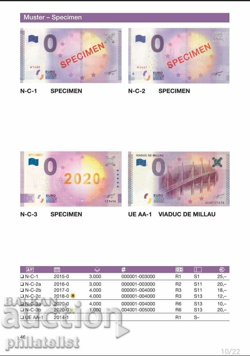 Catalog bancnote suvenir - 0 euro cu preț 58.00 BGN | € 29.65 Catalog bancnote suvenir - 0 euro cu preț 58.00 BGN | € 29.65