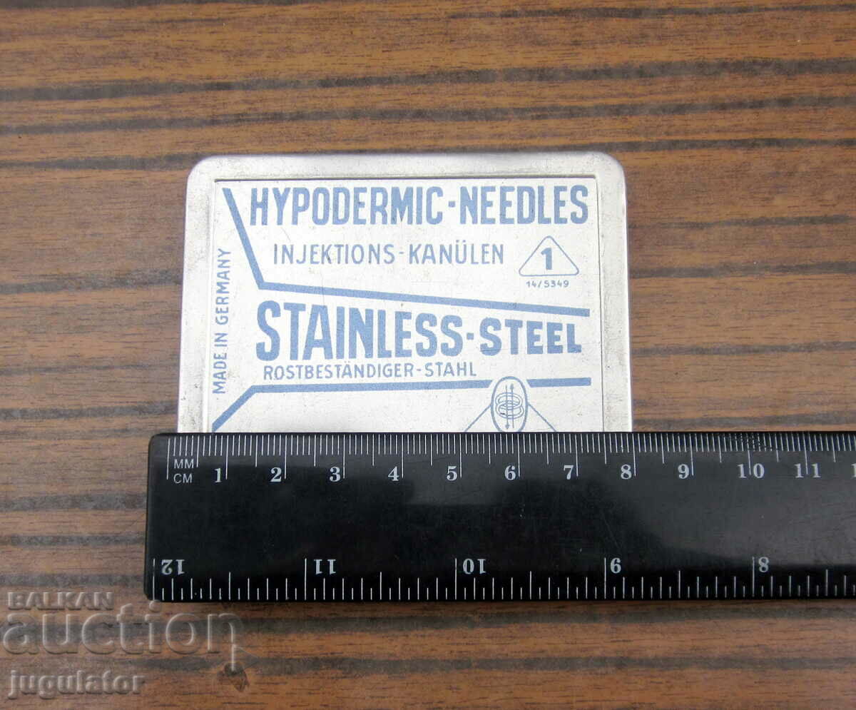 unused old German medical needles in a box with price 10.00 BGN | € 5.11 unused old German medical needles in a box with price 10.00 BGN | € 5.11