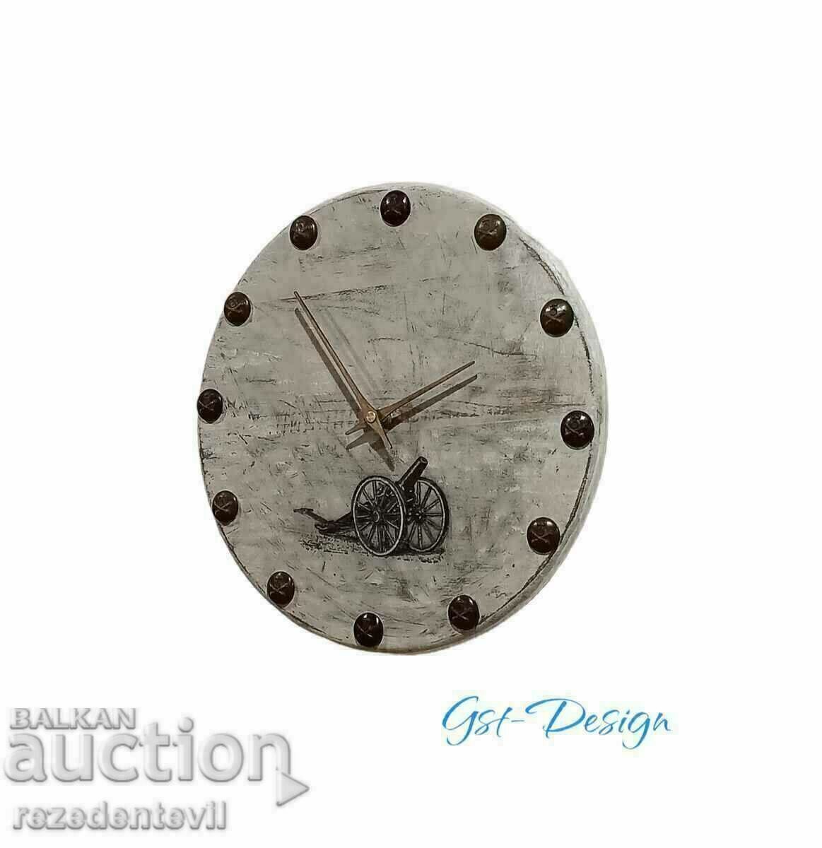 Wall Clock Solid Wood Artillery Kingdom of Bulgaria with price 249.00 BGN | € 127.31 Wall Clock Solid Wood Artillery Kingdom of Bulgaria with price 249.00 BGN | € 127.31