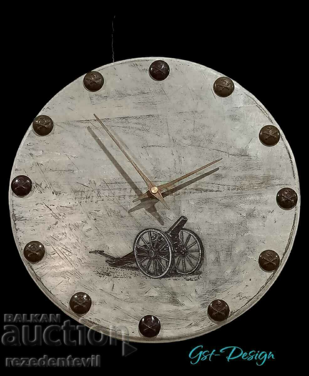Delivery of Wall Clock Solid Wood Artillery Kingdom of Bulgaria