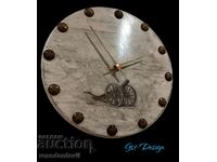 Wall Clock Solid Wood Artillery Kingdom of Bulgaria