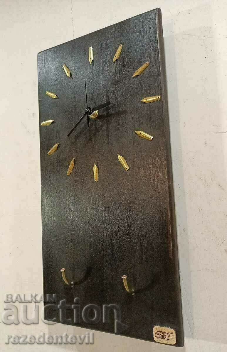 Clock Wall Top Designer Handmade Unique Wood - 5