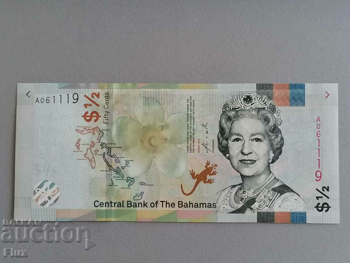 Банкнота - Бахами - 1/2 (половин) долар UNC | 2019г.