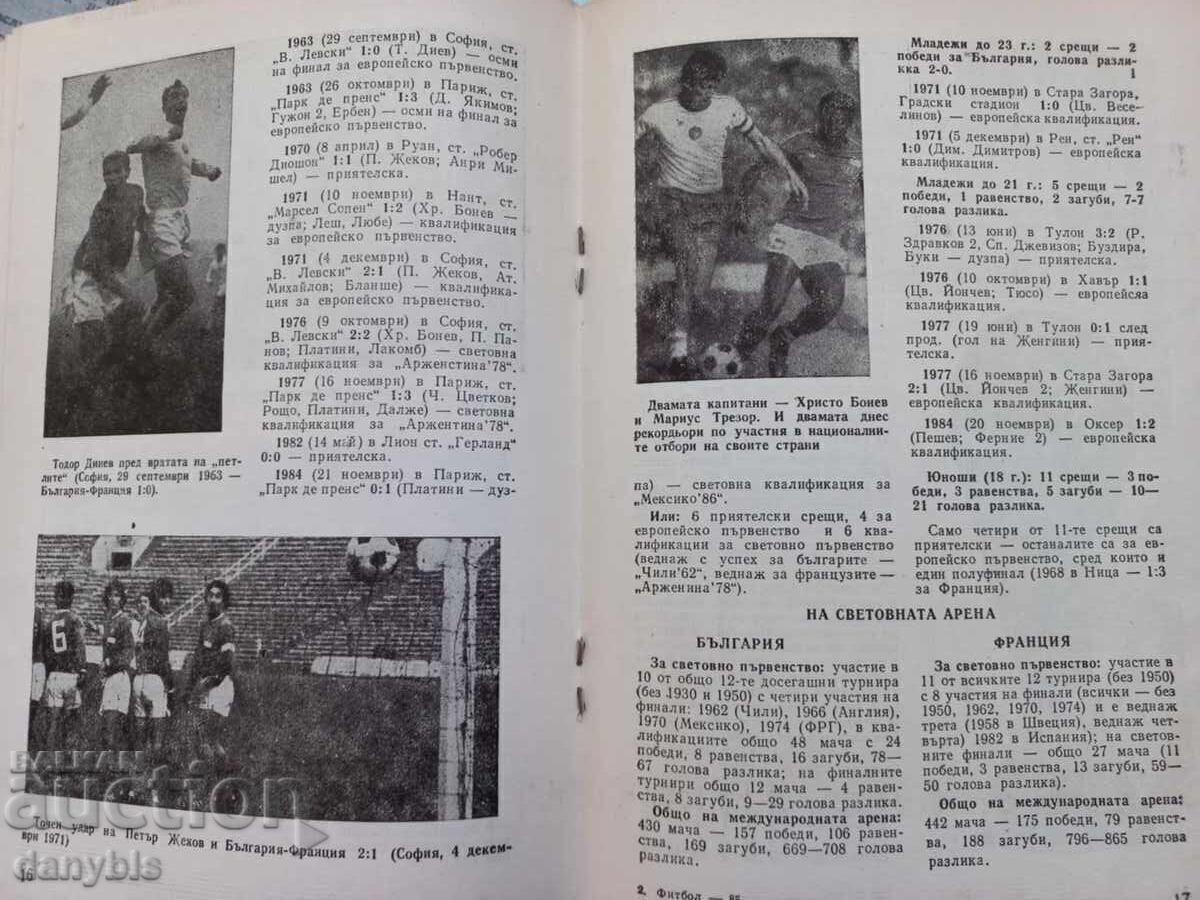 Delivery of Football program - Bulgaria - France 1985
