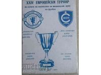 Football program - Spartak Varna - Manchester United 1983