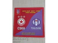 Program de fotbal - CSKA - Toulouse 2007