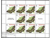 Clean stamp in small sheet Fauna Butterfly 1981 from Montserrat