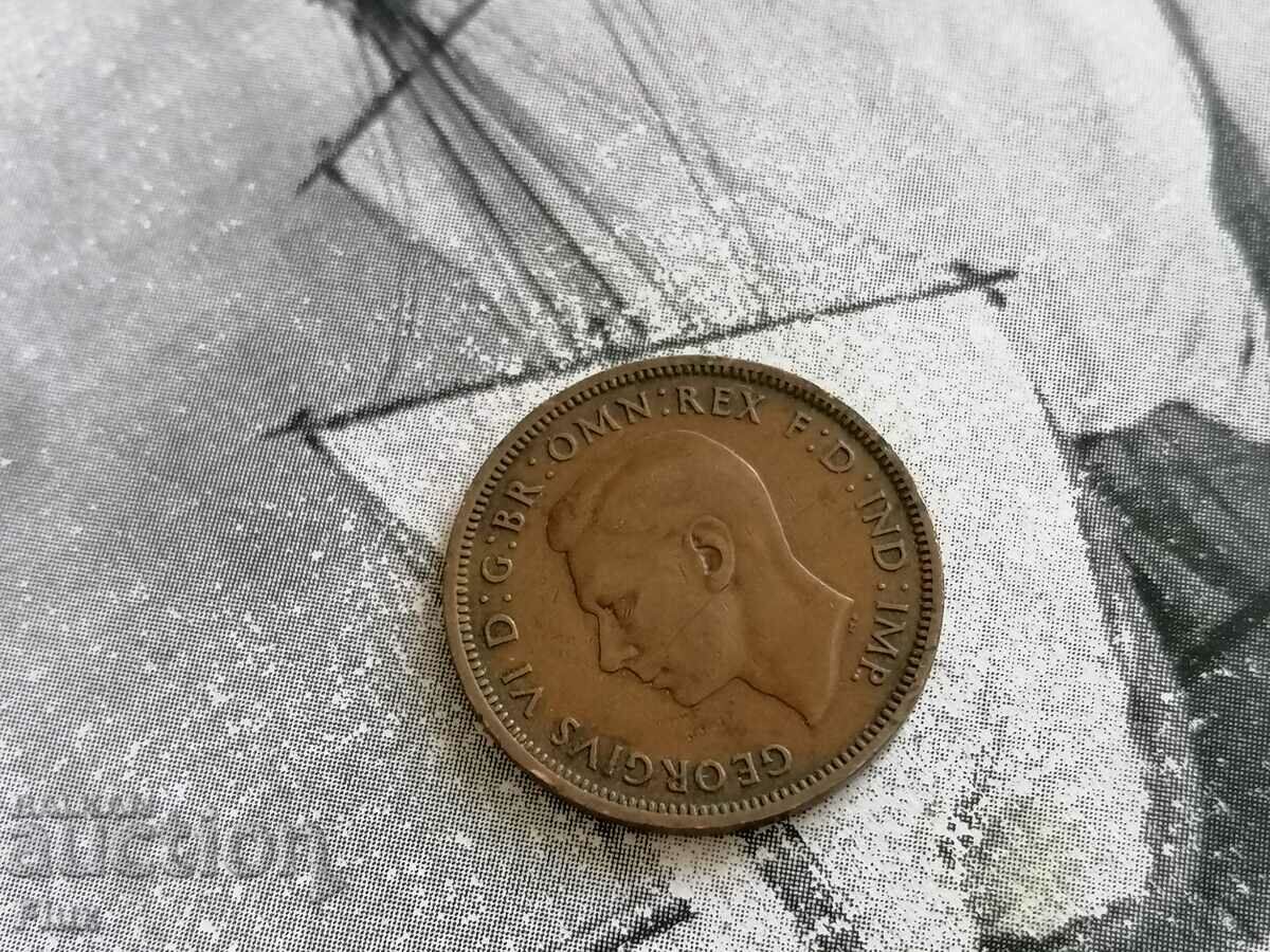 Coin - UK - 1/2 (half) penny | 1938 with price 4.35 BGN | € 2.22 Coin - UK - 1/2 (half) penny | 1938 with price 4.35 BGN | € 2.22