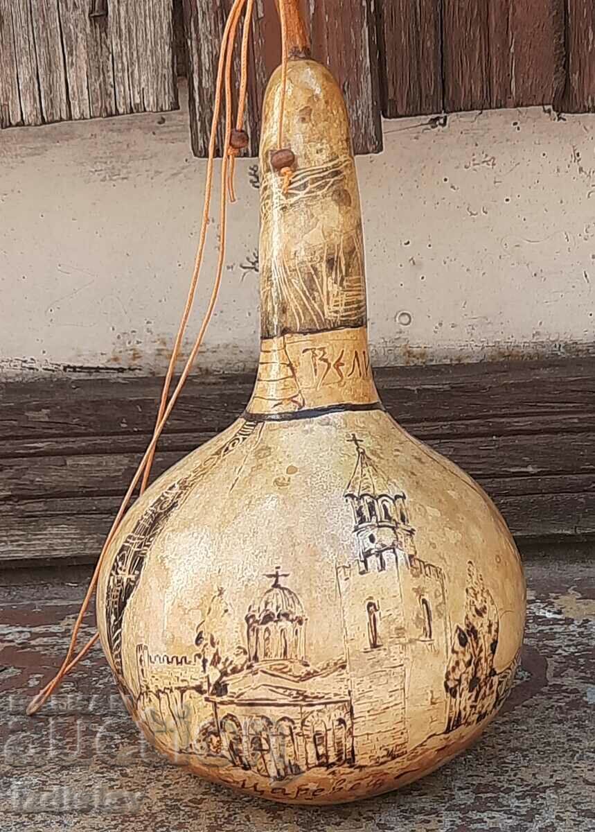 Hand painted decorative gourd with price 45.00 BGN | € 23.01 Hand painted decorative gourd with price 45.00 BGN | € 23.01