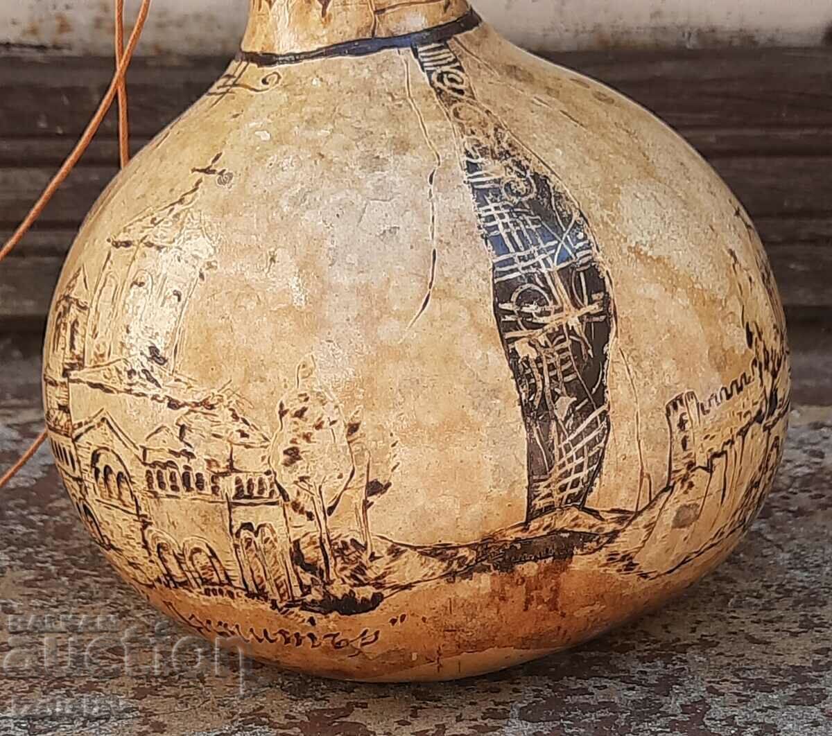 Hand painted decorative gourd - 5 Hand painted decorative gourd - 5