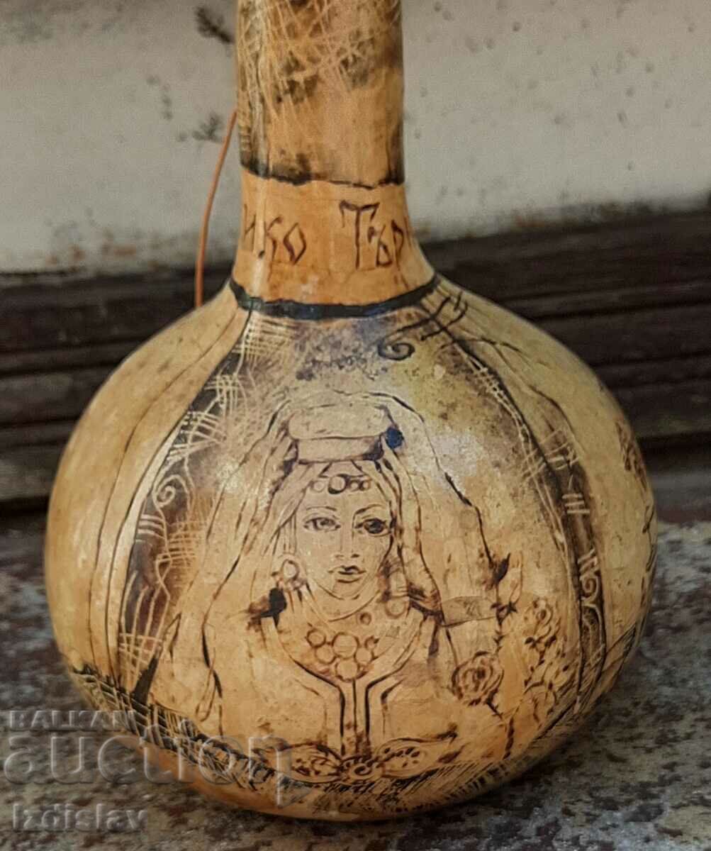 Hand painted decorative gourd - 6 Hand painted decorative gourd - 6