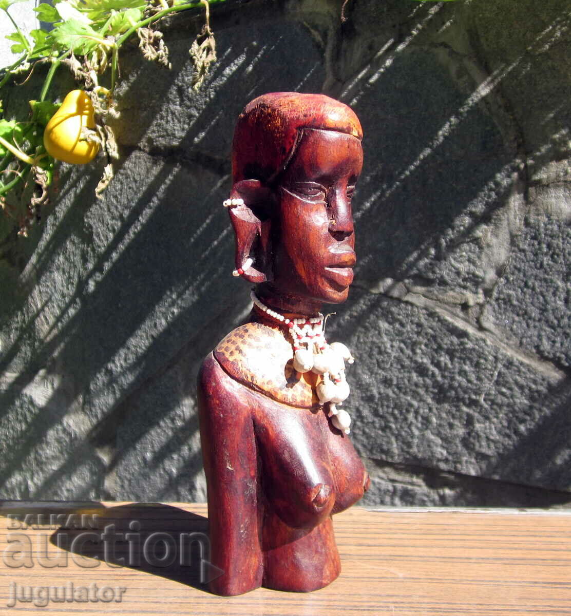 old wooden figure statuette bust of a naked woman with price 45.00 BGN | € 23.01