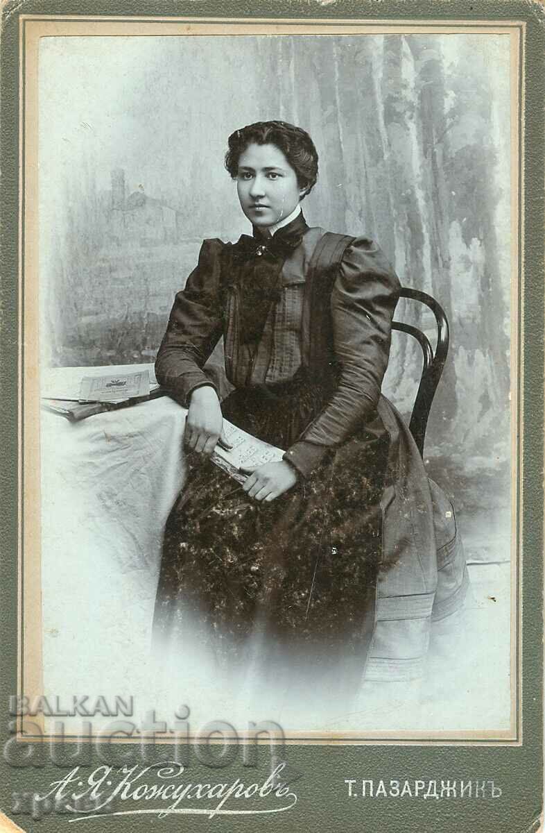 СТАРА ФОТОГРАФИЯ - КАРТОН - КОЖУХАРОВ - ПАЗАРДЖИК - 0157