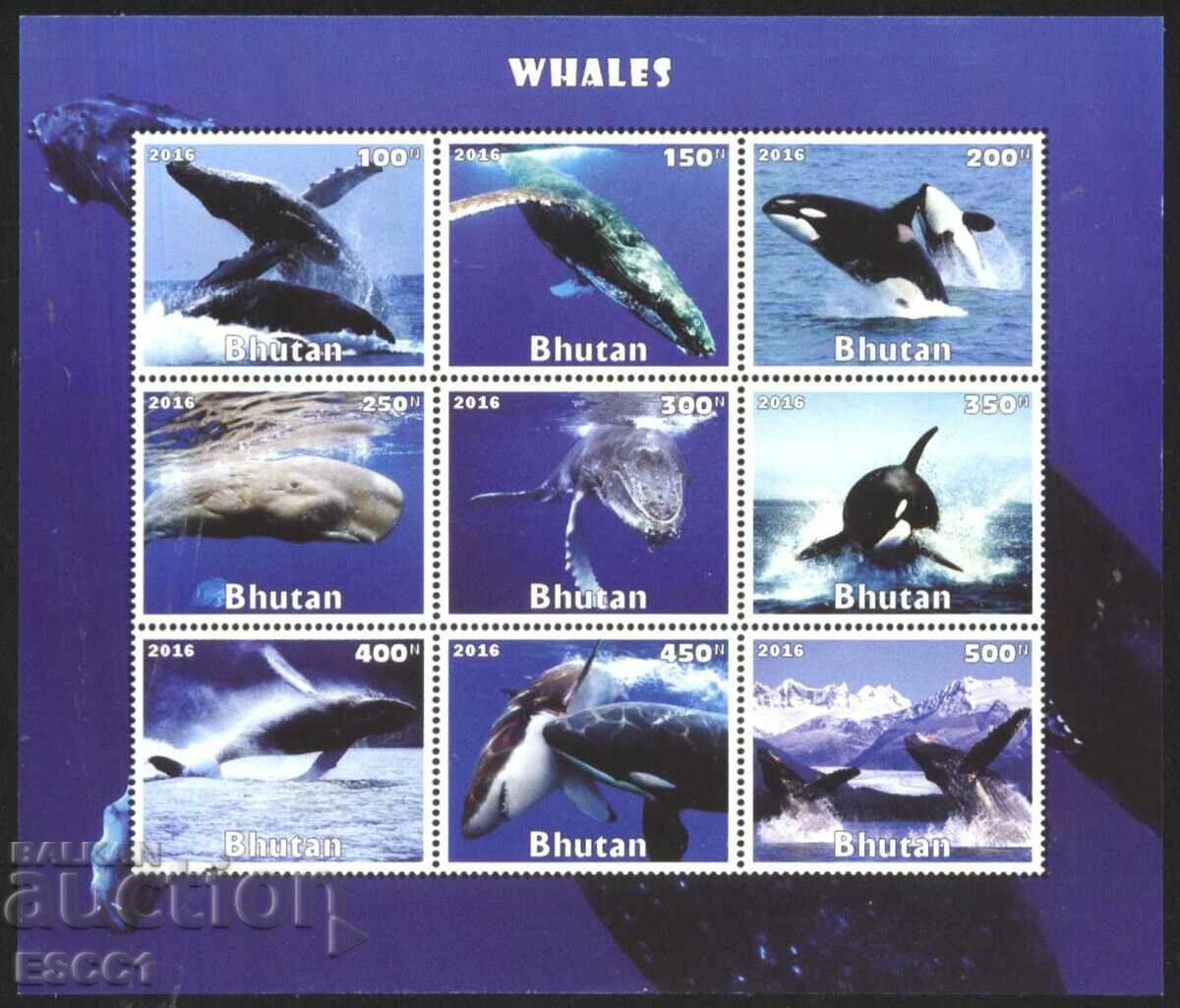 Clean block Marine Fauna Whales 2016 din Bhutan