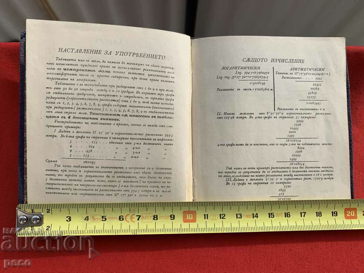 Auction  Table of Tangents Captain Dankov 1898