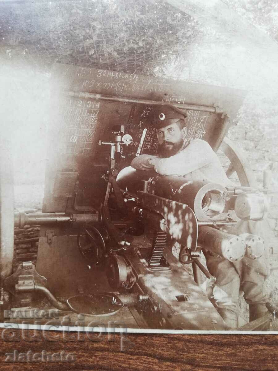 Auction  Old photo - PSV southern front, trench, artillery