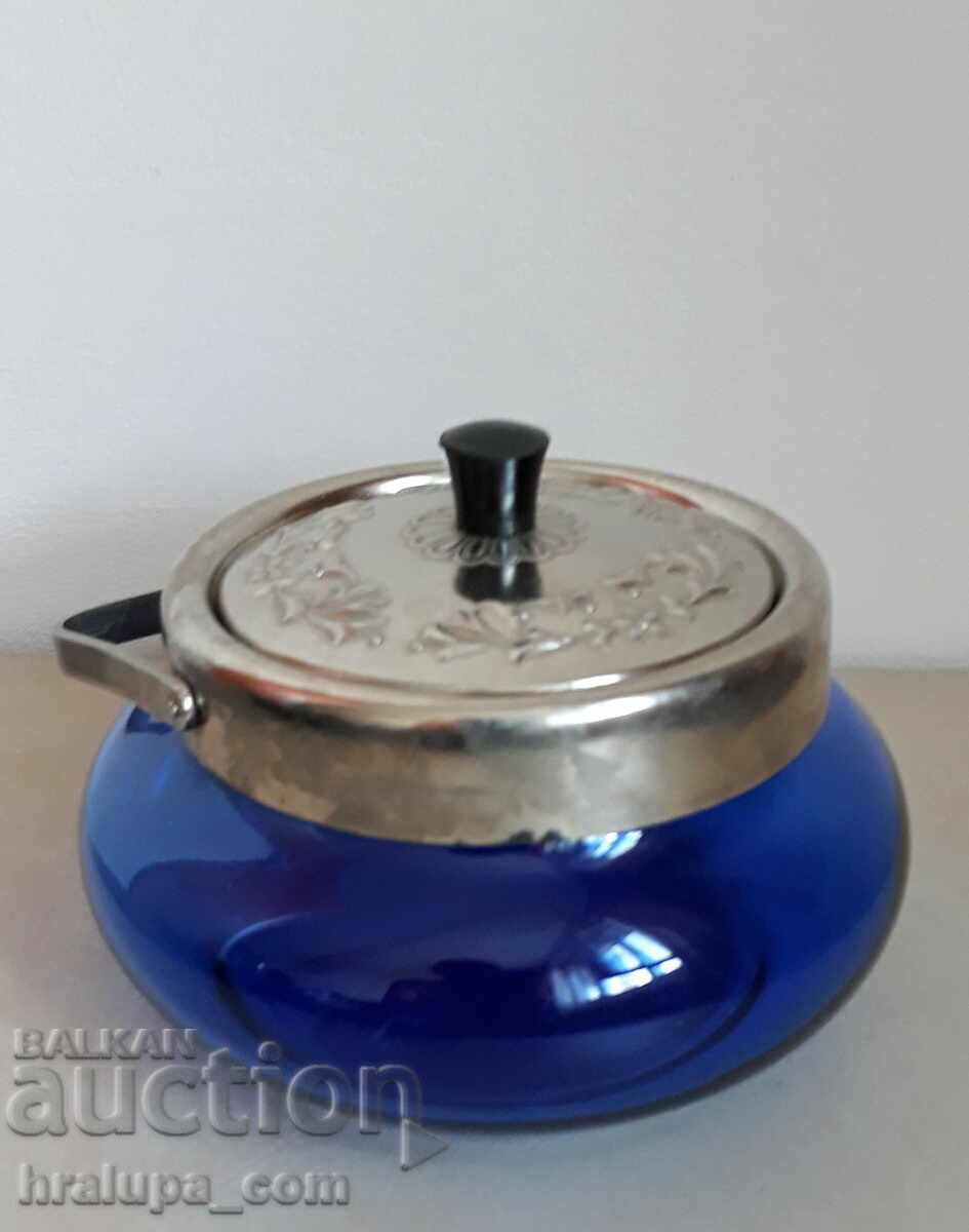 Vintage cobalt glass sugar bowl - 5 Vintage cobalt glass sugar bowl - 5