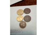 R BULGARIA COINS - 1992 - 5 τεμ. - 0,75 λέβα