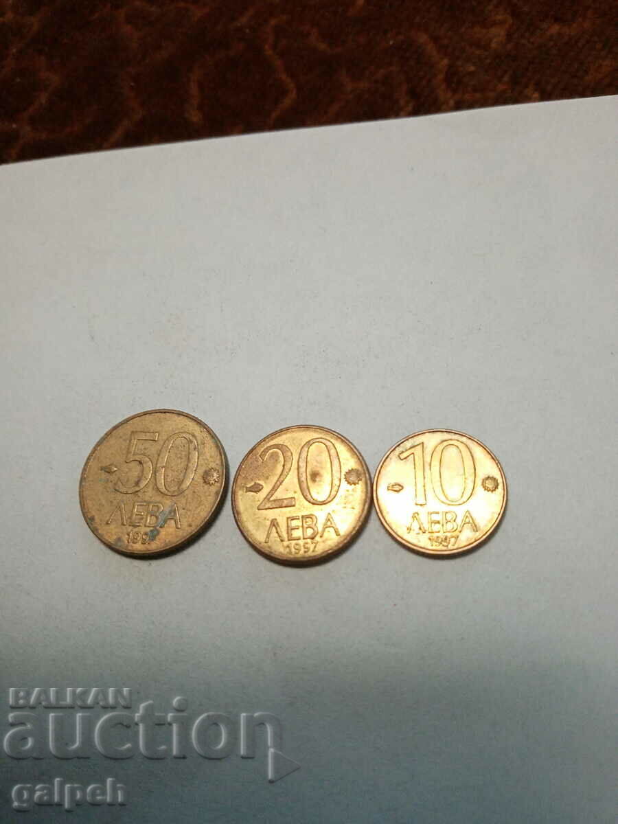 R BULGARIA COINS - 1997 - 3 τεμ. - 0,6 λέβα