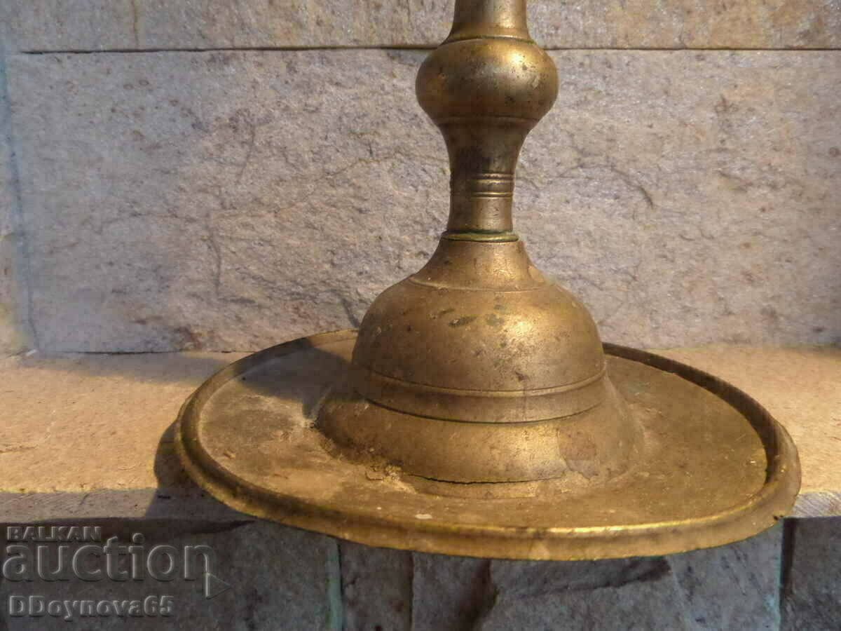 Old bronze church candlestick with price 21.60 BGN | € 11.04 Old bronze church candlestick with price 21.60 BGN | € 11.04