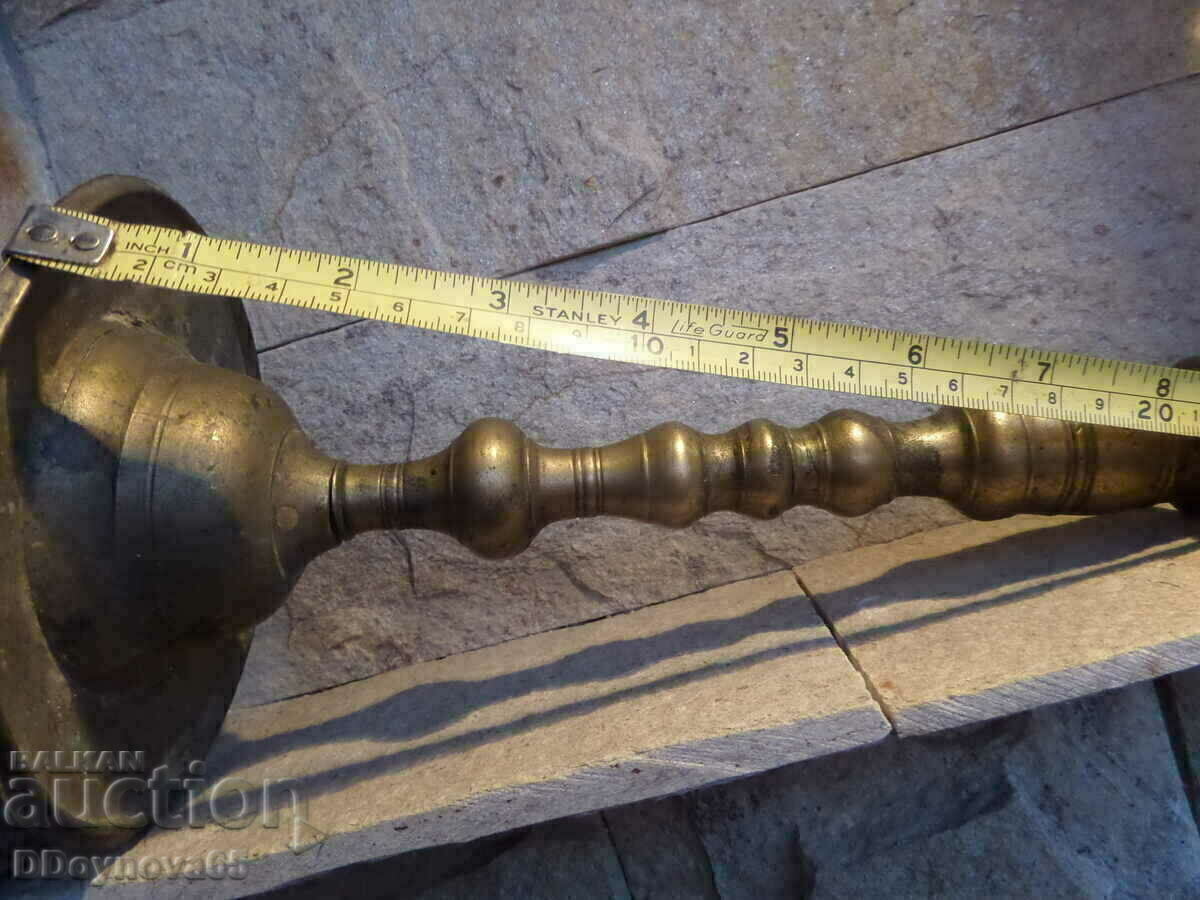 Auction Old bronze church candlestick Auction Old bronze church candlestick