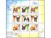Clean stamps in small sheet Fauna Dogs 2000 from Russia
