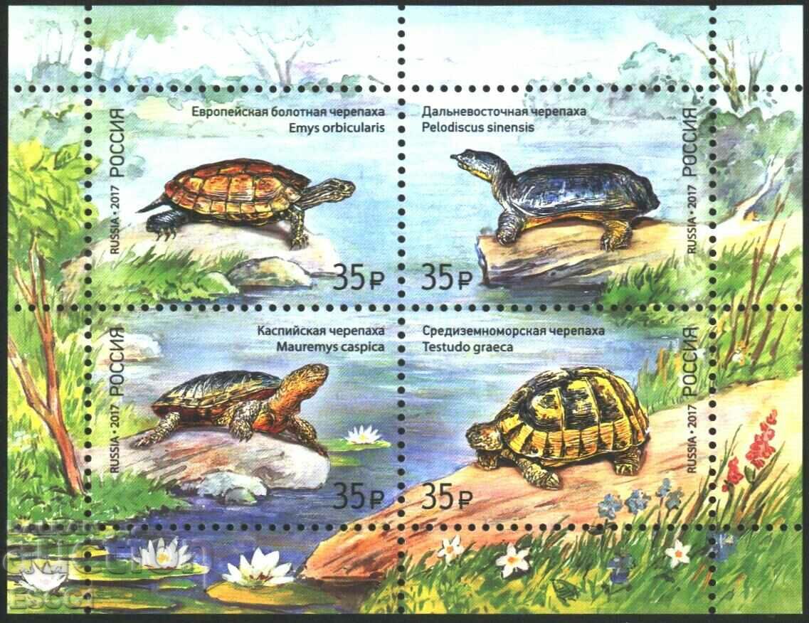 Clean block Fauna Turtles 2017 from Russia