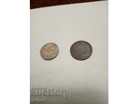 KINGDOM OF BULGARIA COINS - 1906 - 2 pcs. - BGN 1.5