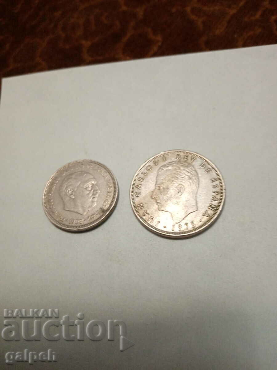 SPAIN COINS - 1957.75 - 2 pcs. - BGN 1.5 with price 1.50 BGN | € 0.77 SPAIN COINS - 1957.75 - 2 pcs. - BGN 1.5 with price 1.50 BGN | € 0.77
