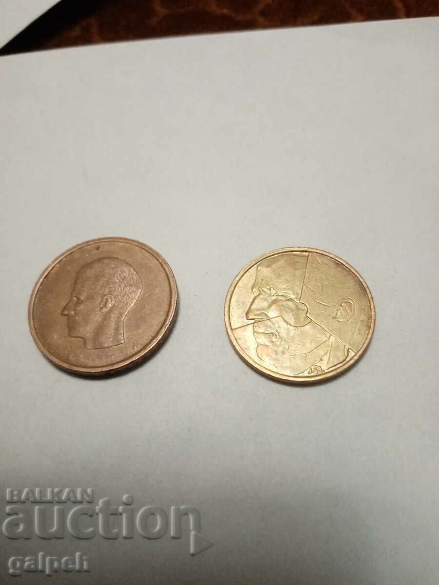 БЕЛГИЯ МОНЕТИ - 1982, 86 г. - 2 бр. - 1.5 лв. с цена 1.50 лв. | € 0.77 БЕЛГИЯ МОНЕТИ - 1982, 86 г. - 2 бр. - 1.5 лв. с цена 1.50 лв. | € 0.77