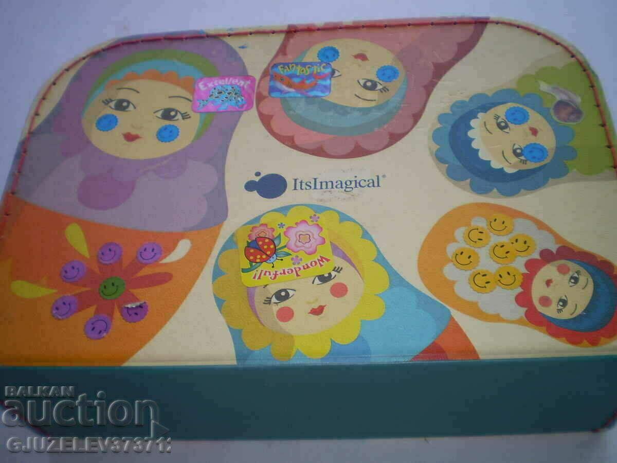 Retro matryoshka cardboard suitcase with price 79.00 BGN | € 40.39 Retro matryoshka cardboard suitcase with price 79.00 BGN | € 40.39