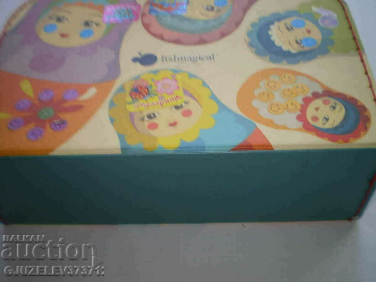 Delivery of Retro matryoshka cardboard suitcase Delivery of Retro matryoshka cardboard suitcase