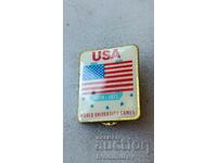 USA World University Games Sofia Badge - 1977