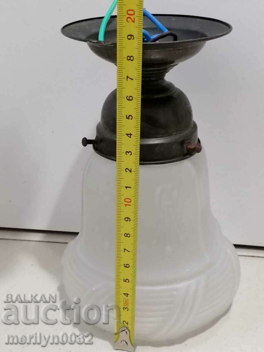 Auction Glass lampshade Kingdom of Bulgaria lantern electric lamp Auction Glass lampshade Kingdom of Bulgaria lantern electric lamp