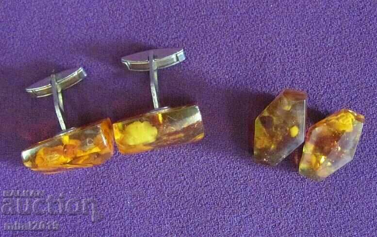 Old Amber Studs and Earrings