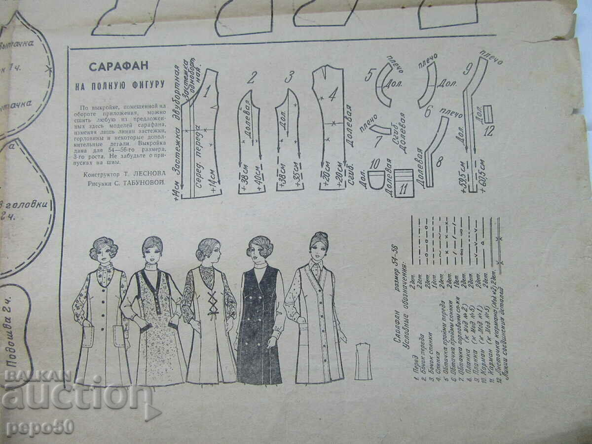 Auction  APPENDIX WITH PATTERNS FROM SP.RABOTNICA/USSR/-1971.