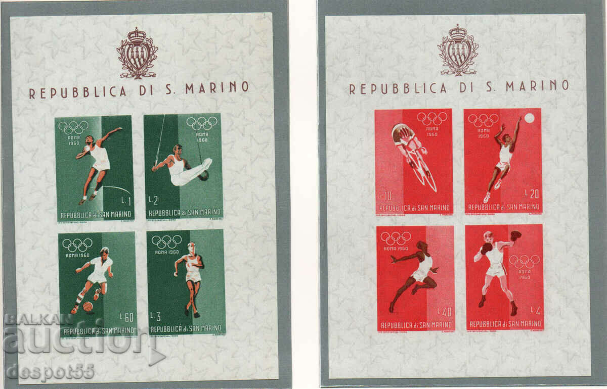 1960. San Marino. Olympic Games - Rome, Italy. Block.