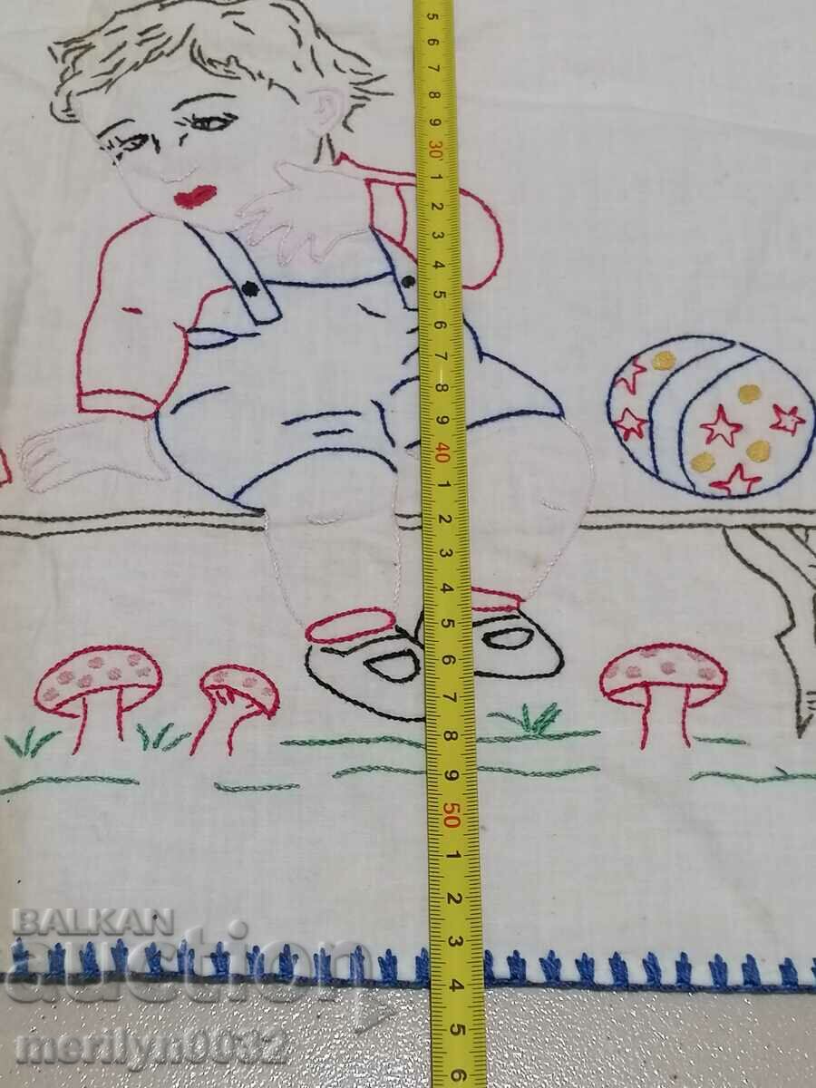 Delivery of Old embroidered tablecloth mile Bulgarian embroidery carpet Delivery of Old embroidered tablecloth mile Bulgarian embroidery carpet