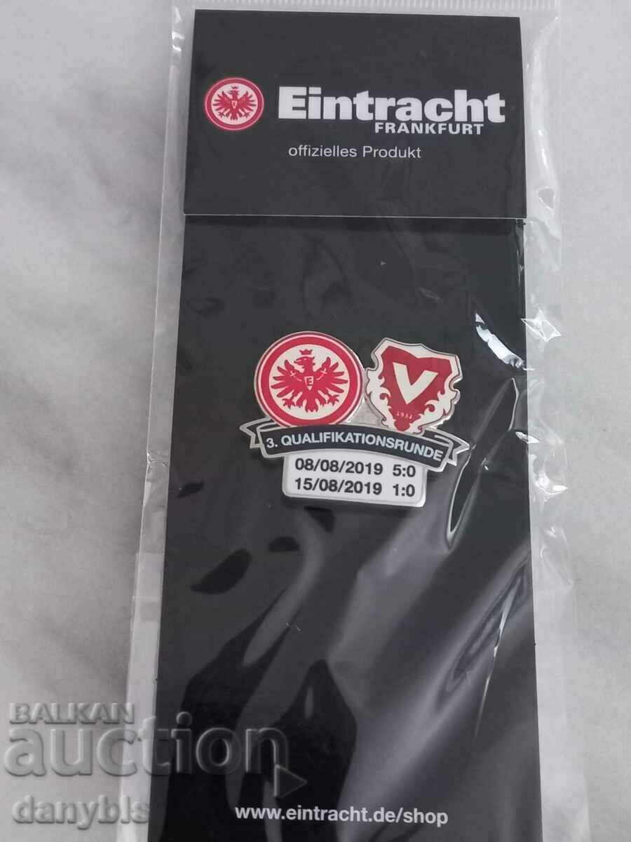 Football Badge FC Vaduz - Eintracht Germany - Enamel