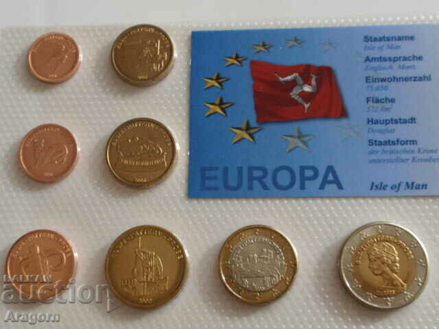 euro set Isle of Man 2006 ESSAI PATTERN PROBE Isle of Man