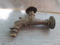 Old bronze lion dragon faucet