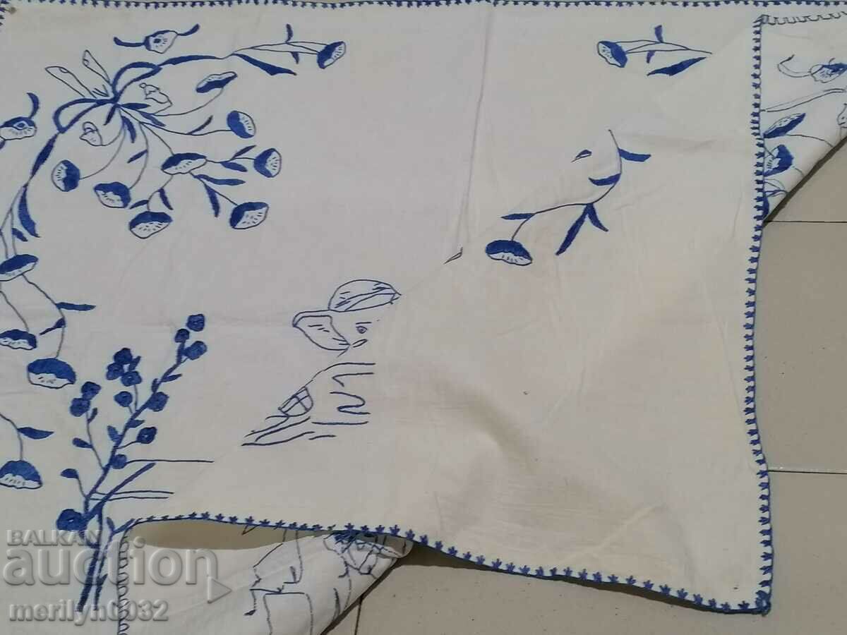 Old embroidered tablecloth mile Bulgarian embroidery carpet - 5 Old embroidered tablecloth mile Bulgarian embroidery carpet - 5