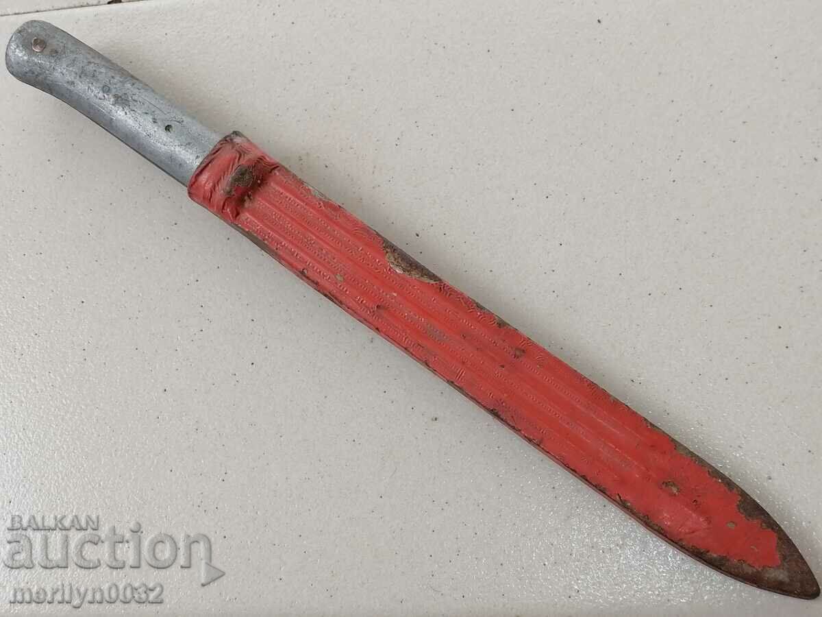 Auction Old butcher's knife with kanya kama karakulak Auction Old butcher's knife with kanya kama karakulak