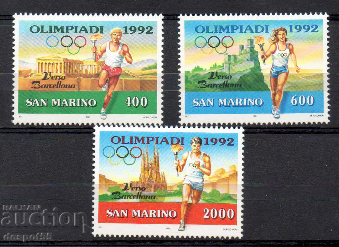 1991. San Marino. Olympic Games - Barcelona '92, Spain.