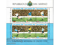 1990. San Marino. Cupa Mondială la fotbal - Italia. Bloc.