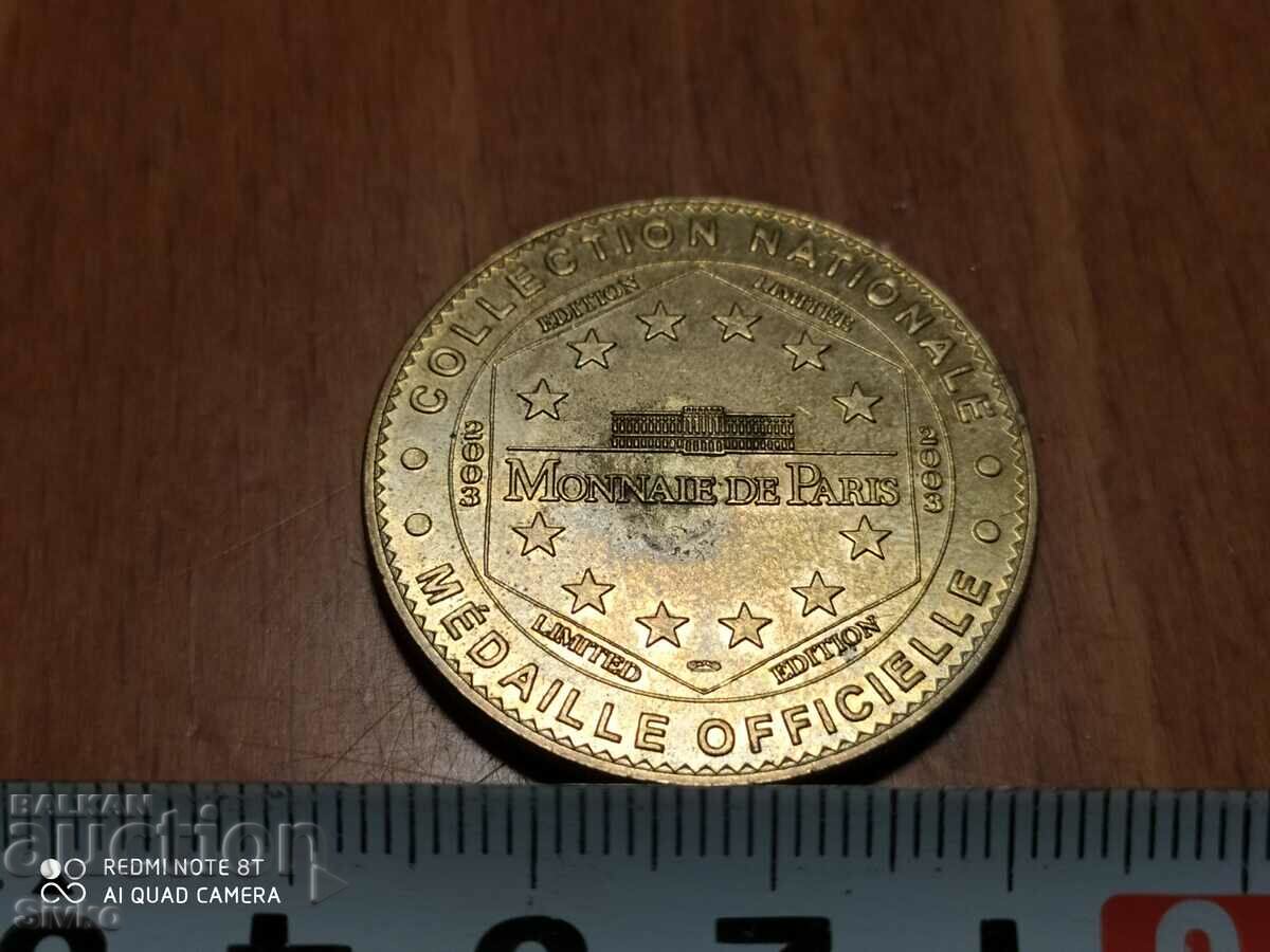 Plaque official medal Monnaie de Raris 2003 limited series with price 4.99 BGN | € 2.55 Plaque official medal Monnaie de Raris 2003 limited series with price 4.99 BGN | € 2.55