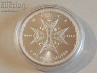 1 унция чисто сребро 5 Евро Малта Малтийски кръст