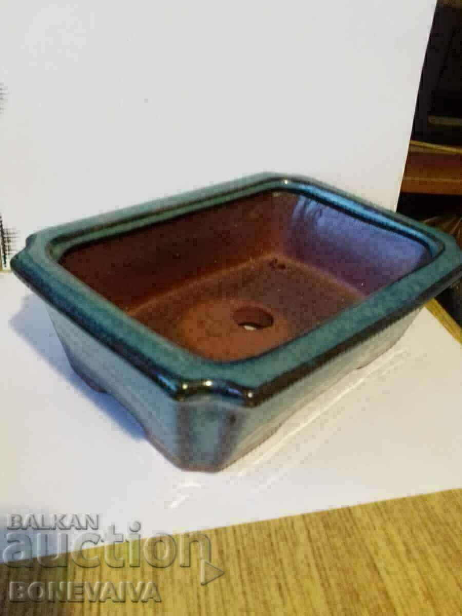 container pot for cactus succulent bonsai ceramic glaze