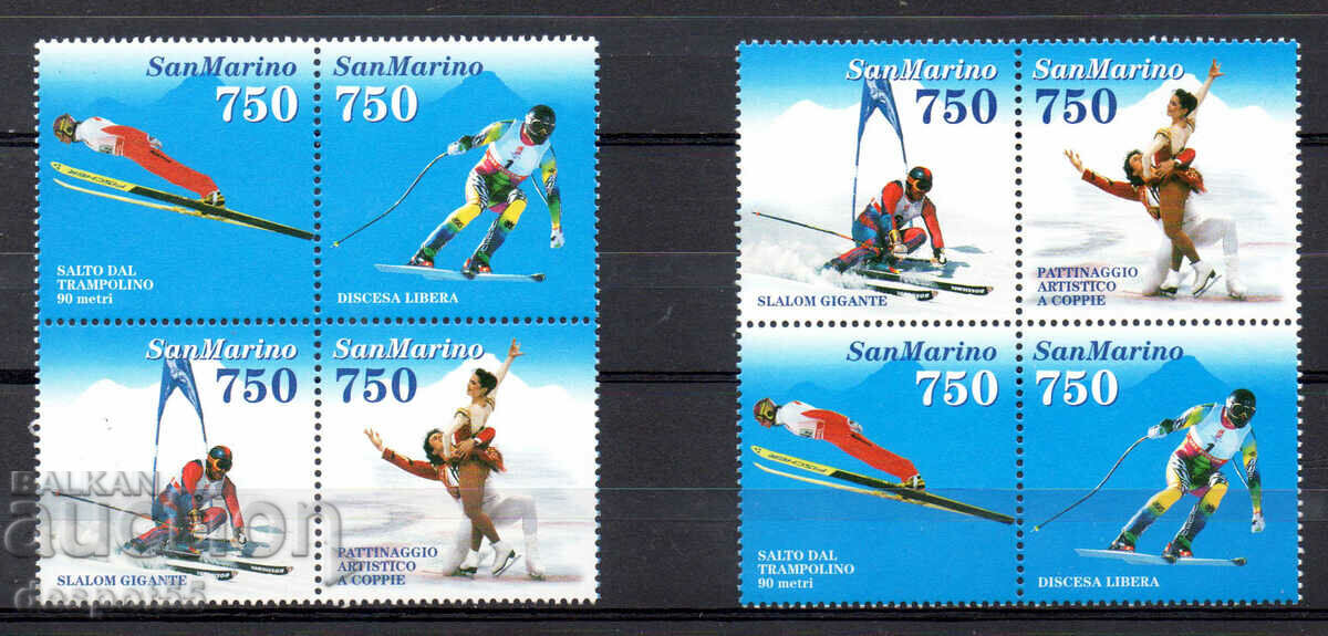 1994 San Marino. Winter Olympics - Lillehammer, Norway